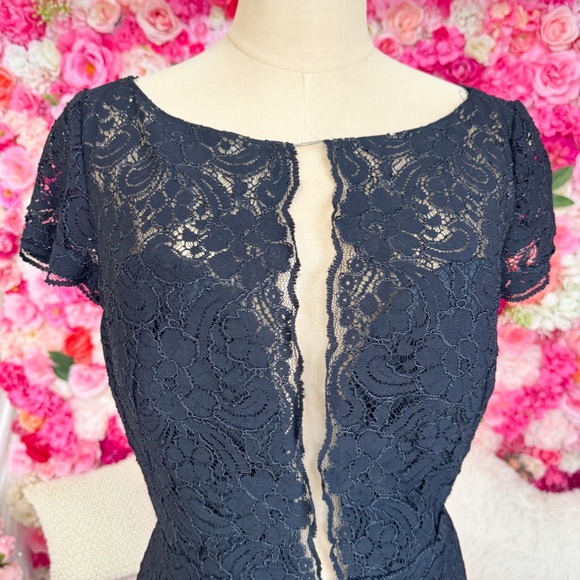 Encore by Watters | Black Mini Lace Dress - Picture 2 of 4